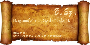 Bagaméri Szólát névjegykártya